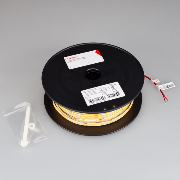 Светодиодная лента Arlight 8W/m 320LED/m CSP теплый белый 50М COB-X320-8mm 48V Warm3000 043244 Светодиодная лента Arlight 8W/m 320LED/m CSP теплый белый 50М COB-X320-8mm 48V Warm3000 043244