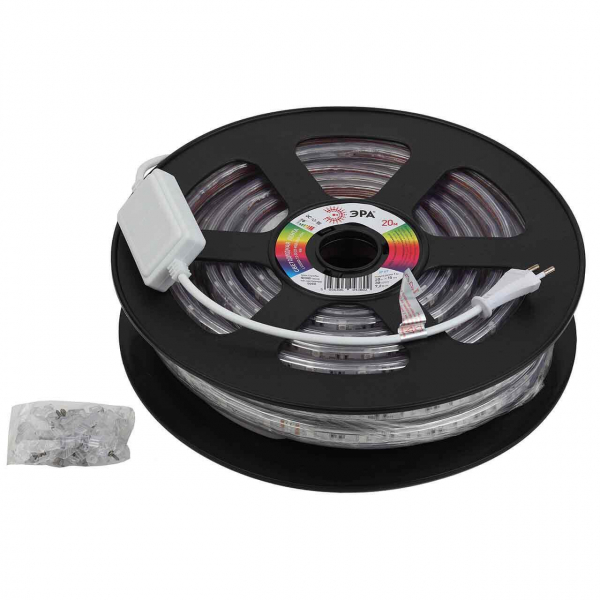 Светодиодная влагозащищенная лента ЭРА 7,2W/m 30LED/m 5050SMD RGB 20M LS5050-7,2-30-220-RGB-IP67-20m Б0043096 Светодиодная влагозащищенная лента ЭРА 7,2W/m 30LED/m 5050SMD RGB 20M LS5050-7,2-30-220-RGB-IP67-20m Б0043096