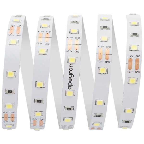 Светодиодная лента Apeyron 4,8W/m 60LED/m 3528SMD холодный белый 2M 208BL Светодиодная лента Apeyron 4,8W/m 60LED/m 3528SMD холодный белый 2M 208BL