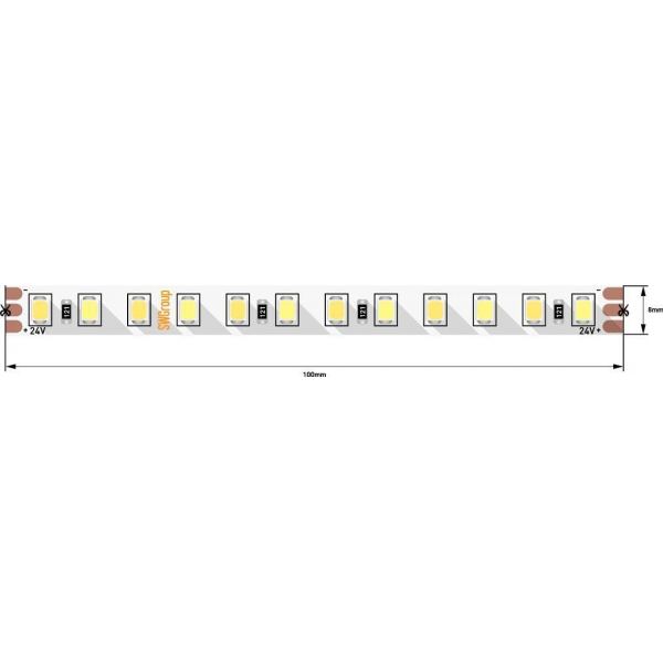Светодиодная лента SWG 14,4W/m 120LED/m 2835SMD теплый/ холодный белый 5M 003610 Светодиодная лента SWG 14,4W/m 120LED/m 2835SMD теплый/ холодный белый 5M 003610