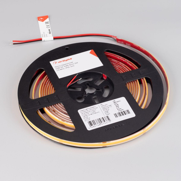 Светодиодная влагозащищенная лента Arlight 10W/m 480Led/m CSP дневной белый 5M герметичная COB-SE-X480-8mm 24V Day4000 045855 Светодиодная влагозащищенная лента Arlight 10W/m 480Led/m CSP дневной белый 5M герметичная COB-SE-X480-8mm 24V Day4000 045855