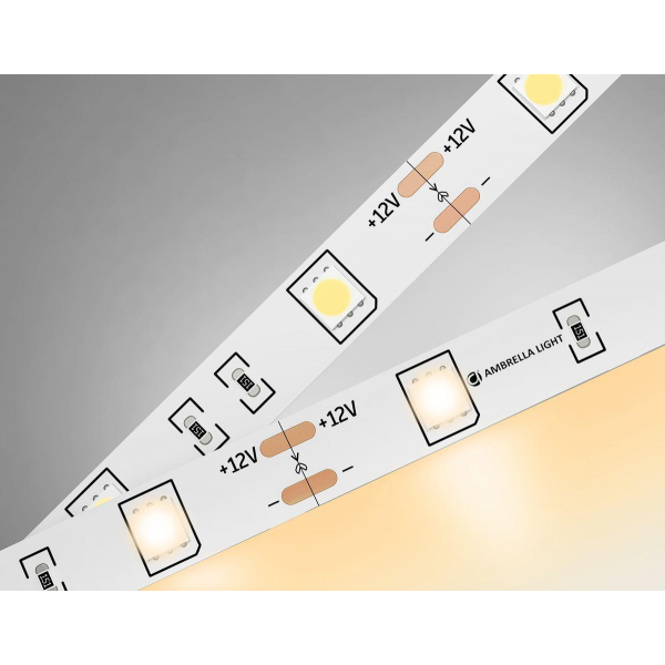 Светодиодная лента Ambrella Light 7,2W/m 30LED/m 5050SMD теплый белый 5M GS1801 Светодиодная лента Ambrella Light 7,2W/m 30LED/m 5050SMD теплый белый 5M GS1801