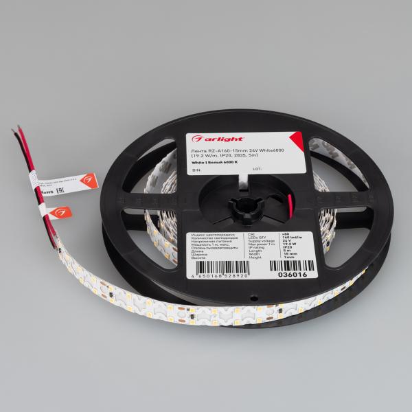 Светодиодная лента Arlight 19,2W/m 160LED/m 2835SMD холодный белый 5M 036016 Светодиодная лента Arlight 19,2W/m 160LED/m 2835SMD холодный белый 5M 036016