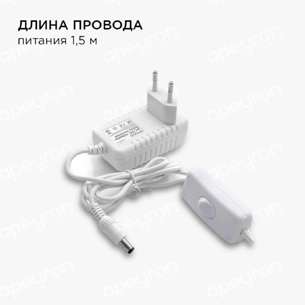 Светодиодная лента Apeyron 4,8W/m 60LED/m 3528SMD холодный белый 1M 10-65 Светодиодная лента Apeyron 4,8W/m 60LED/m 3528SMD холодный белый 1M 10-65