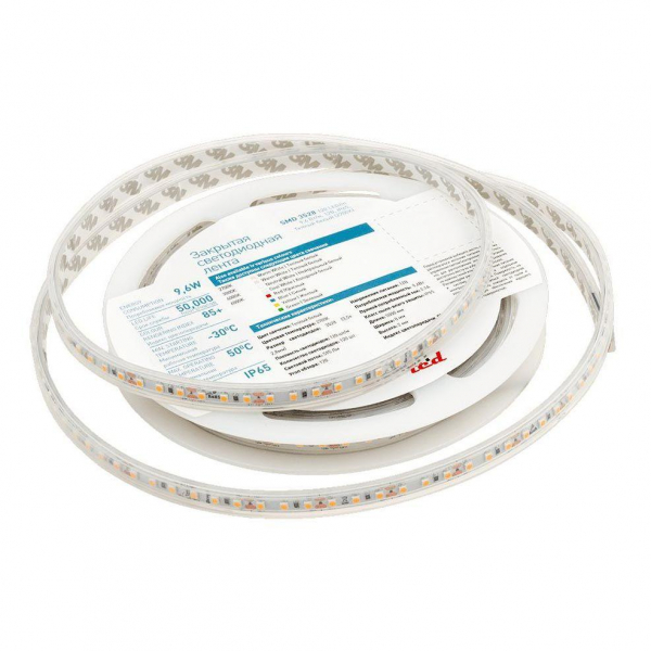 Светодиодная влагозащищенная лента DesignLed 9,6W/m 120LED/m 3528SMD теплый белый 5M 003352 Светодиодная влагозащищенная лента DesignLed 9,6W/m 120LED/m 3528SMD теплый белый 5M 003352