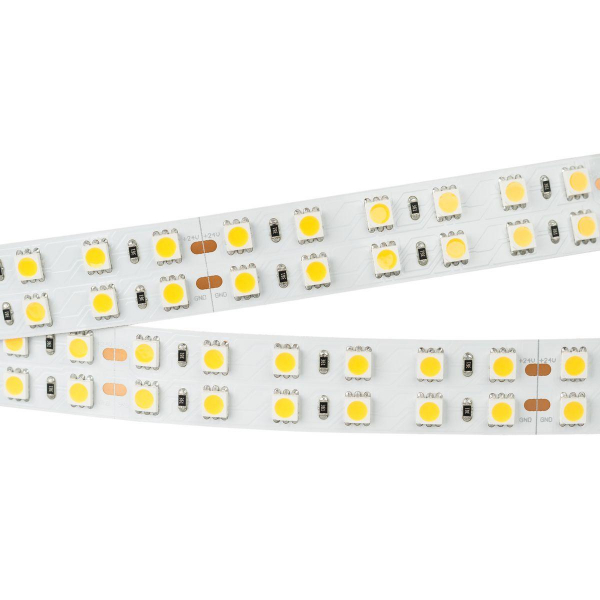 Светодиодная лента Arlight 4W/m 144Led/m 5060SMD теплый белый 5M RT-B144-19mm 24V Warm3000 025273(2) Светодиодная лента Arlight 4W/m 144Led/m 5060SMD теплый белый 5M RT-B144-19mm 24V Warm3000 025273(2)