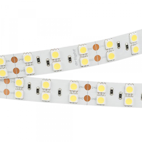Светодиодная лента Arlight 28,8W/m 120LED/m 5060SMD холодный белый 5M 013756 Светодиодная лента Arlight 28,8W/m 120LED/m 5060SMD холодный белый 5M 013756