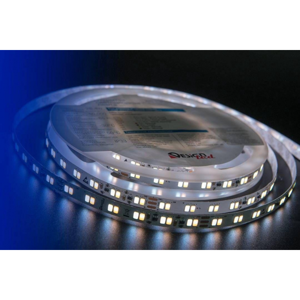 Светодиодная влагозащищенная лента DesignLed 26,8W/m 120LED/m 5730SMD теплый/холодный белый 5M 001823