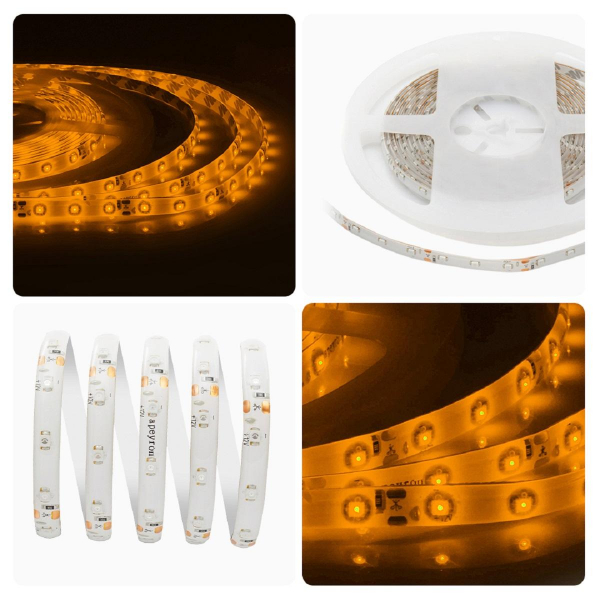Светодиодная влагозащищенная лента Apeyron 4,8W/m 60LED/m 3528SMD желтый 5M 00-05 Светодиодная влагозащищенная лента Apeyron 4,8W/m 60LED/m 3528SMD желтый 5M 00-05