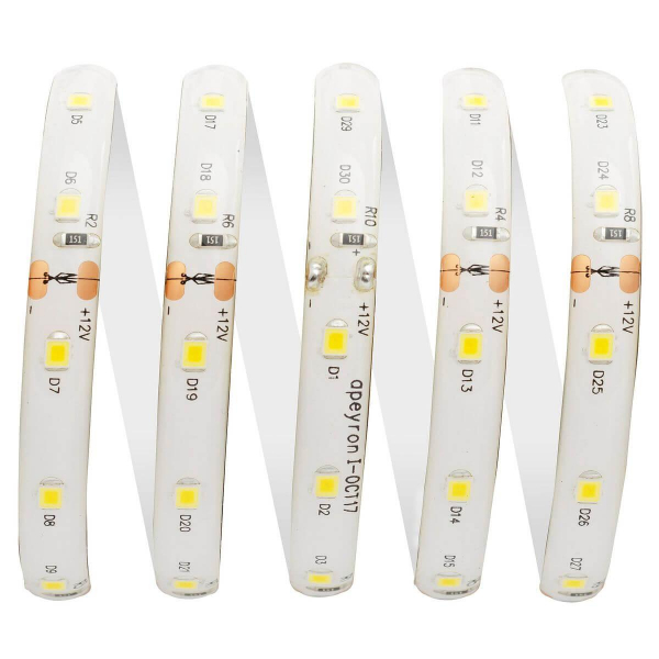 Светодиодная влагозащищенная лента Apeyron 4,8W/m 60Led/m 3528SMD дневной белый 5M 00-147 Светодиодная влагозащищенная лента Apeyron 4,8W/m 60Led/m 3528SMD дневной белый 5M 00-147