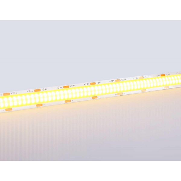 Светодиодная лента Ambrella Light GS4801 COB 616Led/19W m/ 24V IP20 3000K/ 5m*12mm*2mm (2 конт.) GS4801 Светодиодная лента Ambrella Light GS4801 COB 616Led/19W m/ 24V IP20 3000K/ 5m*12mm*2mm (2 конт.) GS4801