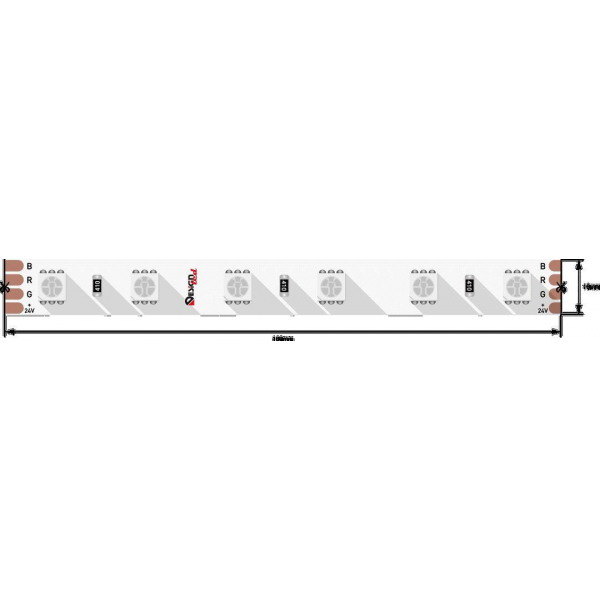 Светодиодная влагозащищенная лента DesignLed 14,4W/m 60LED/m 5050SMD разноцветный 5M 001653 Светодиодная влагозащищенная лента DesignLed 14,4W/m 60LED/m 5050SMD разноцветный 5M 001653