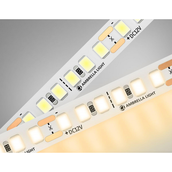 Светодиодная лента Ambrella Light 14,4W/m 180LED/m 2835SMD теплый белый 5M GS1301 Светодиодная лента Ambrella Light 14,4W/m 180LED/m 2835SMD теплый белый 5M GS1301