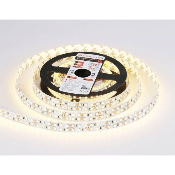 Светодиодная лента Ambrella Light 19,2W/m 240LED/m 2835SMD теплый белый 5M GS1601 Светодиодная лента Ambrella Light 19,2W/m 240LED/m 2835SMD теплый белый 5M GS1601