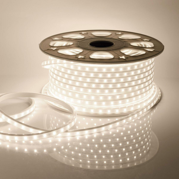 Светодиодная влагозащищенная лента Apeyron 6W/m 60LED/m 2835SMD теплый белый 25M 10-56 Светодиодная влагозащищенная лента Apeyron 6W/m 60LED/m 2835SMD теплый белый 25M 10-56