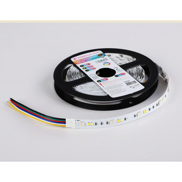Светодиодная лента Ambrella Light 13W/m 90LED/m 5050+2835SMD RGB+белый 5M GS4501 Светодиодная лента Ambrella Light 13W/m 90LED/m 5050+2835SMD RGB+белый 5M GS4501