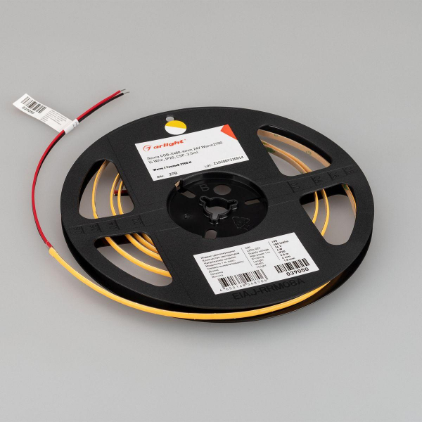 Светодиодная лента Arlight 4W/m 480Led/m CSP теплый белый 5M COB-X480-4mm 24V Warm2700 042033 Светодиодная лента Arlight 4W/m 480Led/m CSP теплый белый 5M COB-X480-4mm 24V Warm2700 042033