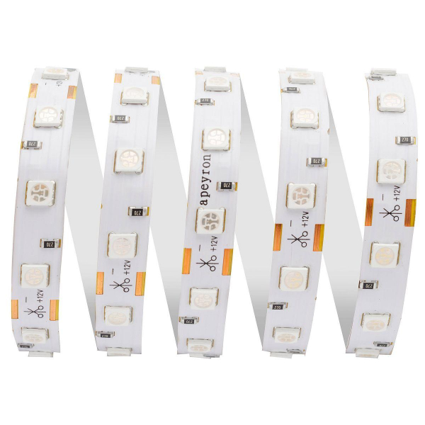 Светодиодная лента Apeyron 14,4W/m 60LED/m 5050SMD зеленый 5M 49BL Светодиодная лента Apeyron 14,4W/m 60LED/m 5050SMD зеленый 5M 49BL