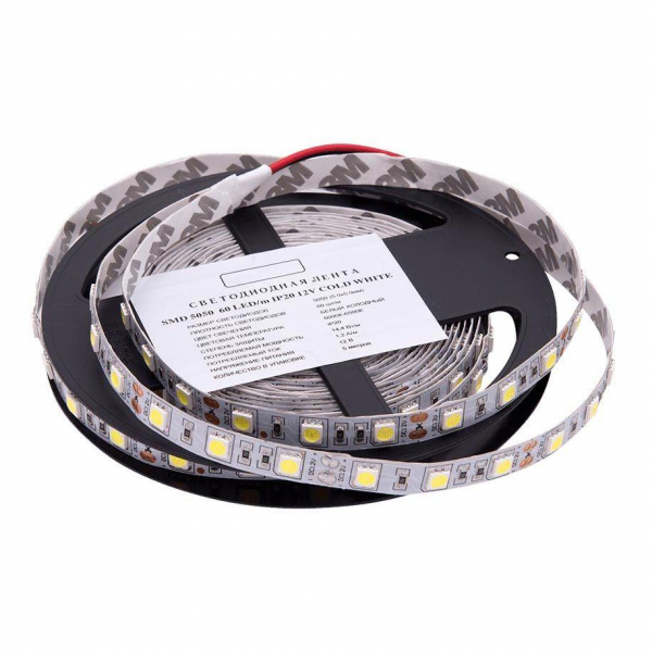 Светодиодная лента SWG 14,4W/m 60LED/m 5050SMD холодный белый 5M 001779 Светодиодная лента SWG 14,4W/m 60LED/m 5050SMD холодный белый 5M 001779