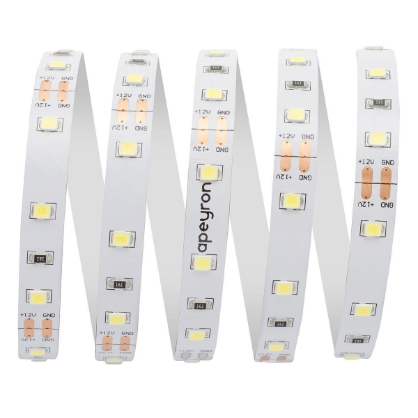 Светодиодная лента Apeyron 4,8W/m 60LED/m 3528SMD холодный белый 3M 206BL Светодиодная лента Apeyron 4,8W/m 60LED/m 3528SMD холодный белый 3M 206BL