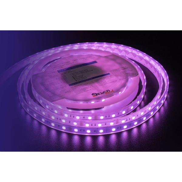 Светодиодная влагозащищенная лента DesignLed 14,4W/m 60LED/m 5050SMD разноцветный 5M 001489