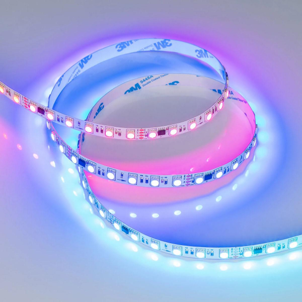 Светодиодная лента Arlight 16W/m 72LED/m 5060SMD разноцветный 5М DMX-B72-10mm 24V 037869 Светодиодная лента Arlight 16W/m 72LED/m 5060SMD разноцветный 5М DMX-B72-10mm 24V 037869