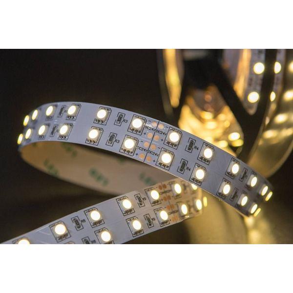 Светодиодная лента SWG 28,8W/m 120Led/m 5050SMD теплый белый 5M SWG5120-24-28.8-WW-М 009704