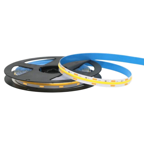 Светодиодная лента Uniel 12W/m 480LED/m COB теплый белый 5M ULS-C22-COB-480LED/m-8mm-IP20-DC24V-12W/m-5M-3000K UL-00013010