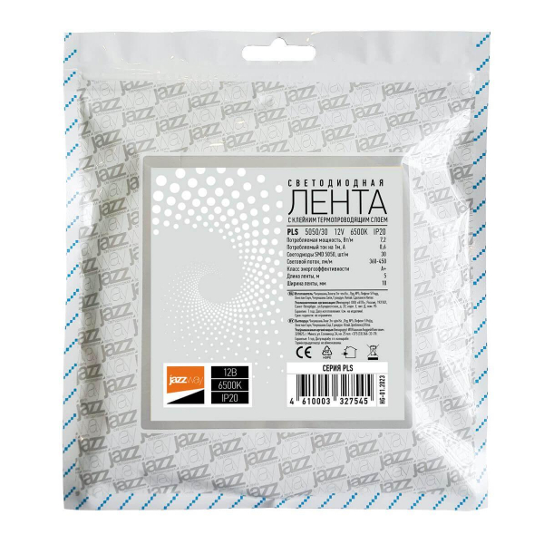 Светодиодная лента Jazzway 7,2W/m 30Led/m 5050SMD холодный белый 5M 327545 Светодиодная лента Jazzway 7,2W/m 30Led/m 5050SMD холодный белый 5M 327545