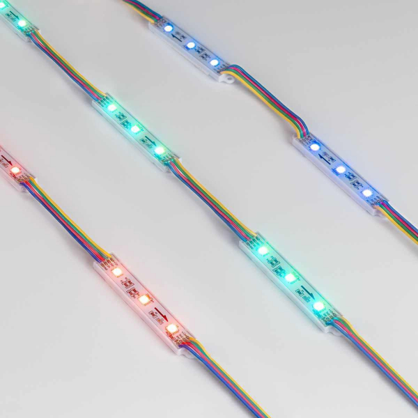 Светодиодный модуль Arlight SPI-B3 12V RGB-RAM 036824 Светодиодный модуль Arlight SPI-B3 12V RGB-RAM 036824
