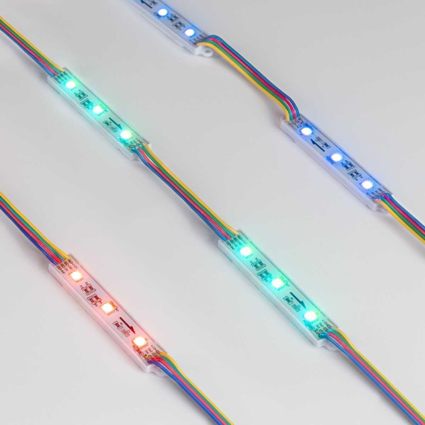 Светодиодный модуль Arlight SPI-B3 12V RGB-RAM 036824 Светодиодный модуль Arlight SPI-B3 12V RGB-RAM 036824
