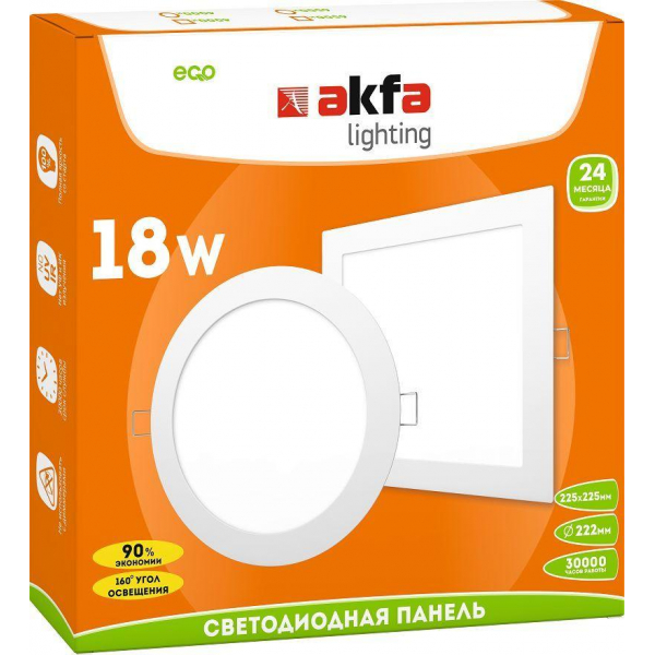 Встраиваемая светодиодная панель Akfa Lighting AK-LPS FLLPR00000019 Встраиваемая светодиодная панель Akfa Lighting AK-LPS FLLPR00000019