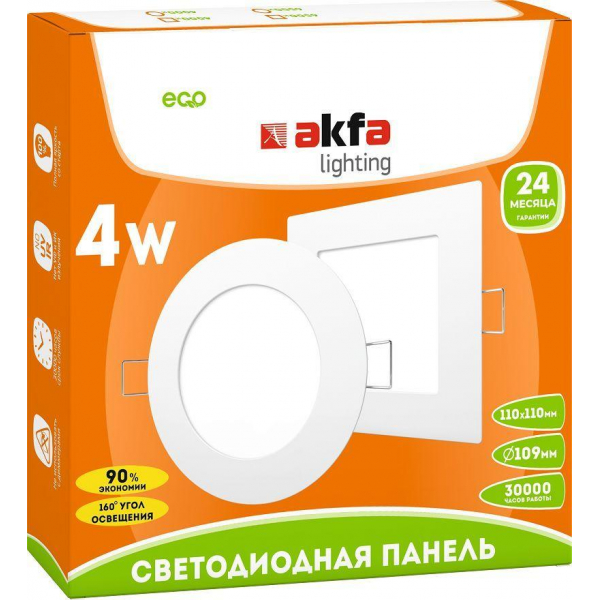 Встраиваемая светодиодная панель Akfa Lighting AK-LPS FLLPS040065A Встраиваемая светодиодная панель Akfa Lighting AK-LPS FLLPS040065A