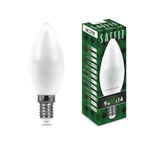 Лампа светодиодная Saffit E14 9W 2700K Свеча Матовая SBC3709 55078