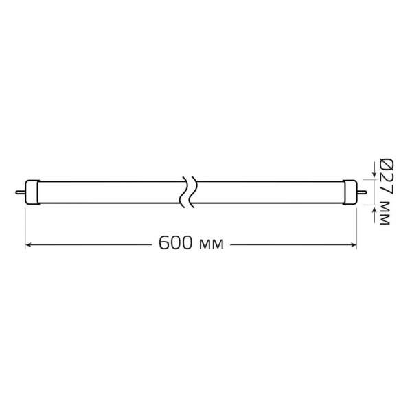 Лампа светодиодная Gauss G13 12W 6500К матовая 93032