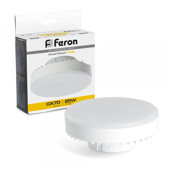 Лампа светодиодная Feron LB-474 GX70 25W 2700K 38268 Лампа светодиодная Feron LB-474 GX70 25W 2700K 38268