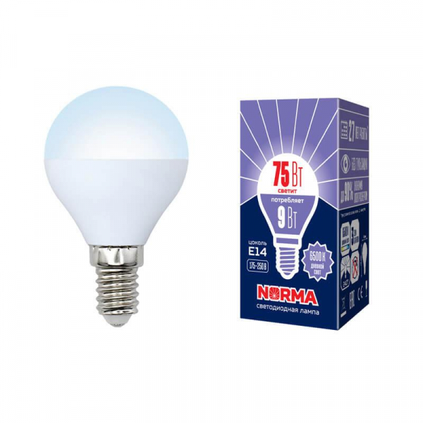 Лампа светодиодная E14 9W 6500K матовая LED-G45-9W/DW/E14/FR/NR UL-00003824 Лампа светодиодная E14 9W 6500K матовая LED-G45-9W/DW/E14/FR/NR UL-00003824