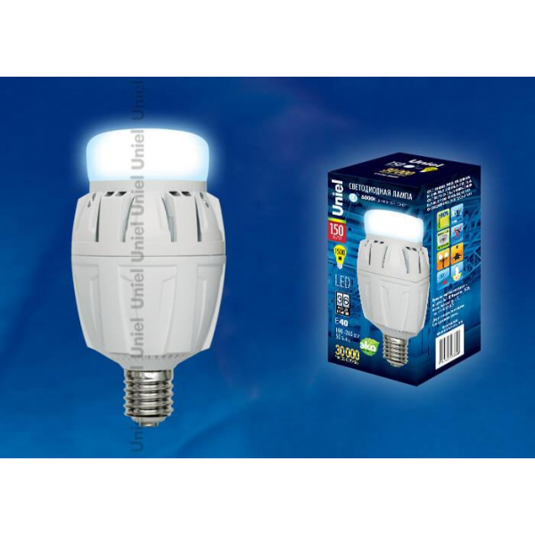 Лампа LED сверхмощная Uniel E40 150W Uniel 6000K LED-M88-150W/DW/E40/FR ALV01WH UL-00000538 Лампа LED сверхмощная Uniel E40 150W Uniel 6000K LED-M88-150W/DW/E40/FR ALV01WH UL-00000538
