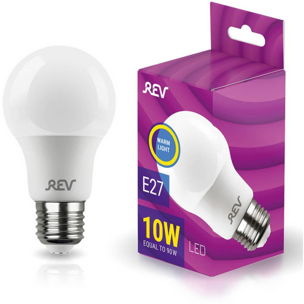 Лампа светодиодная REV A60 Е27 10W 2700K теплый свет груша 32266 5 Лампа светодиодная REV A60 Е27 10W 2700K теплый свет груша 32266 5