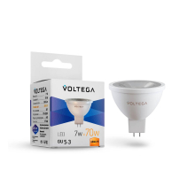 Лампа светодиодная Voltega GU5.3 7W 2800К прозрачная 7062