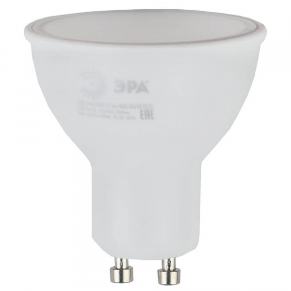 Лампа светодиодная ЭРА GU10 5W 2700K матовая ECO LED MR16-5W-827-GU10 Б0019062 Лампа светодиодная ЭРА GU10 5W 2700K матовая ECO LED MR16-5W-827-GU10 Б0019062