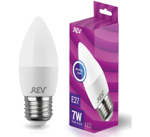 Лампа светодиодная REV C37 E27 7W нейтральный белый свет свеча 32348 8