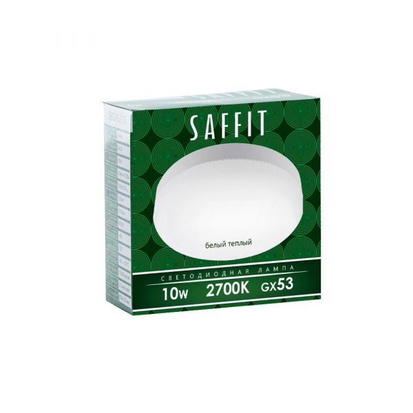 Лампа светодиодная Saffit GX53 10W 2700K матовая SBGX5310 55227 Лампа светодиодная Saffit GX53 10W 2700K матовая SBGX5310 55227