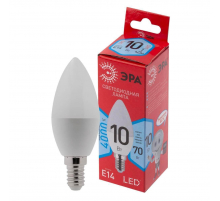 Лампа светодиодная ЭРА E14 10W 4000K матовая LED B35-10W-840-E14 R Б0049642