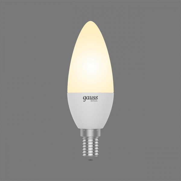 Лампа светодиодная Gauss E14 5,5W 3000К матовая 1033116 Лампа светодиодная Gauss E14 5,5W 3000К матовая 1033116