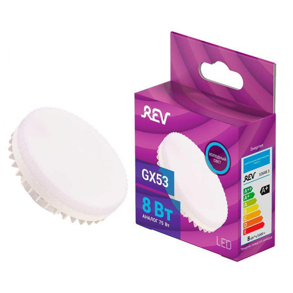 Лампа светодиодная REV GX53 8Вт 6500К 32648 3 Лампа светодиодная REV GX53 8Вт 6500К 32648 3