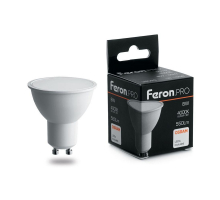 Лампа светодиодная Feron GU10 8W 4000K Матовая LB-1608 38093
