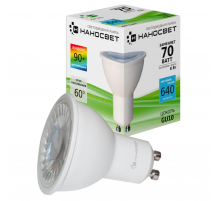 Лампа светодиодная Наносвет GU10 8W 4000K прозрачная LH-MR16-8/GU10/940 L283