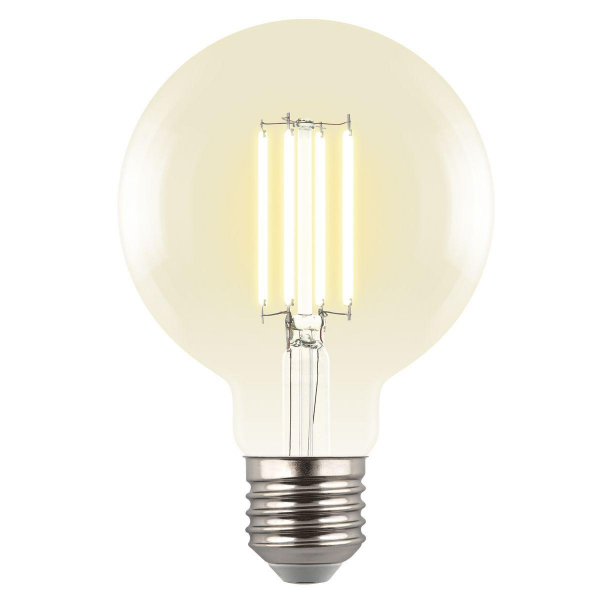 Лампа светодиодная Uniel E27 5W 3000K прозрачная LED-G95-5W/3000K/E27/CL GLY01TR UL-00011942 Лампа светодиодная Uniel E27 5W 3000K прозрачная LED-G95-5W/3000K/E27/CL GLY01TR UL-00011942