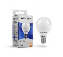 Лампа светодиодная Voltega E14 10W 2800K матовая 8453